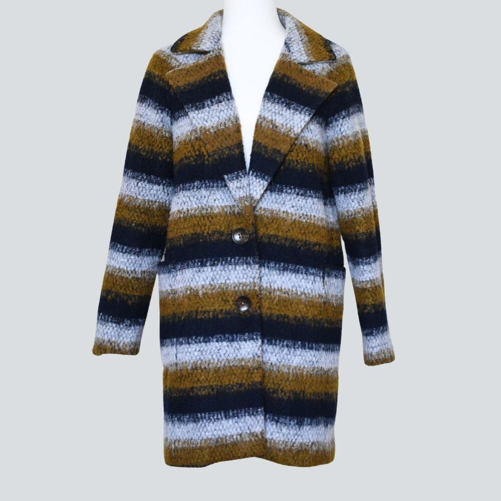 ANTHROPOLOGIE GREYLIN Women's Brushed Relaxed Fuzzy Coat Size XS